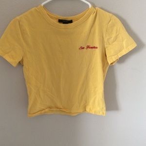 Yellow crop top
